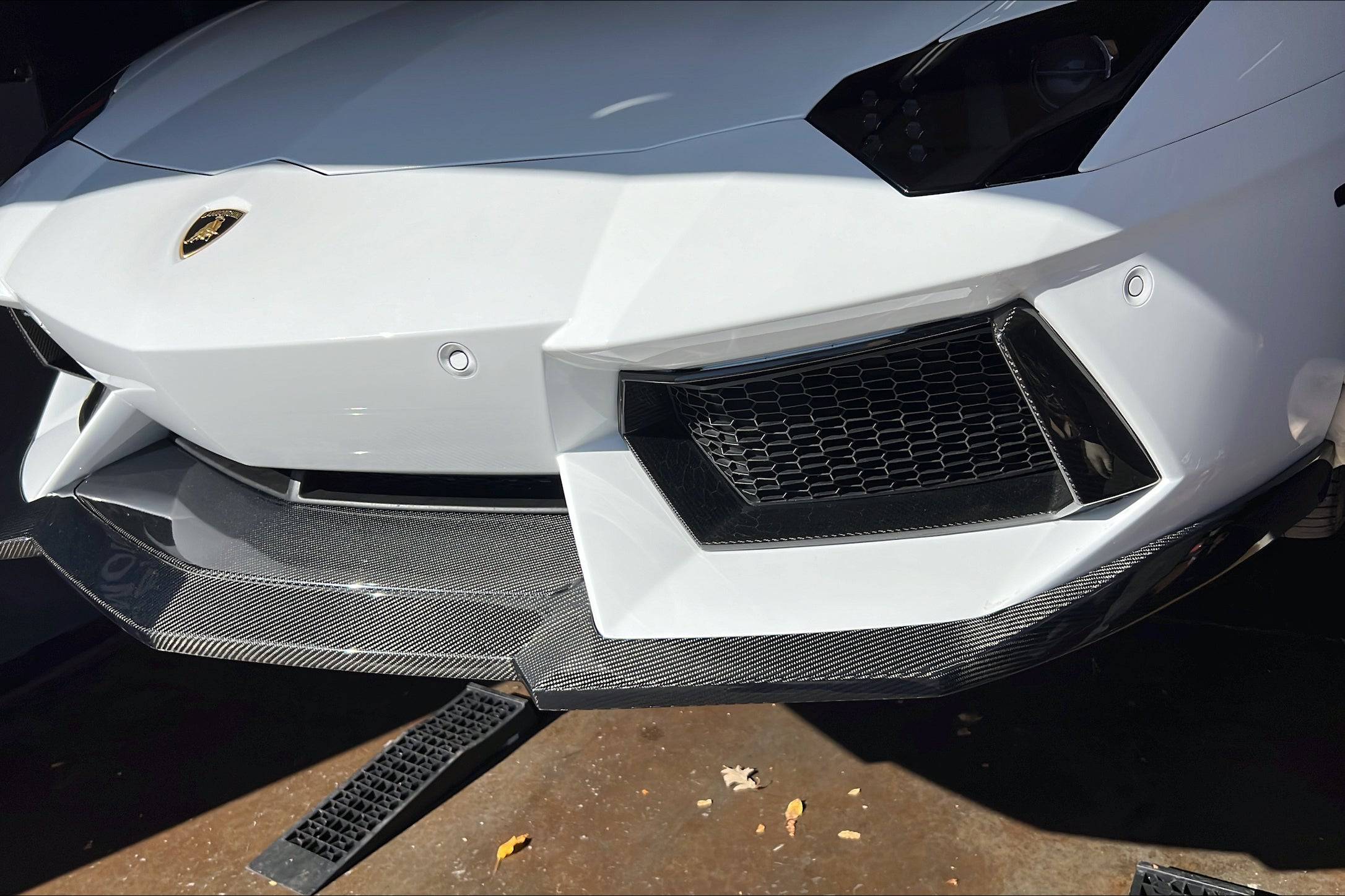 2011-2016 Lamborghini Aventador LP700 Coupe & Roadster DM Style Carbon Fiber Front Lip - Carbonado