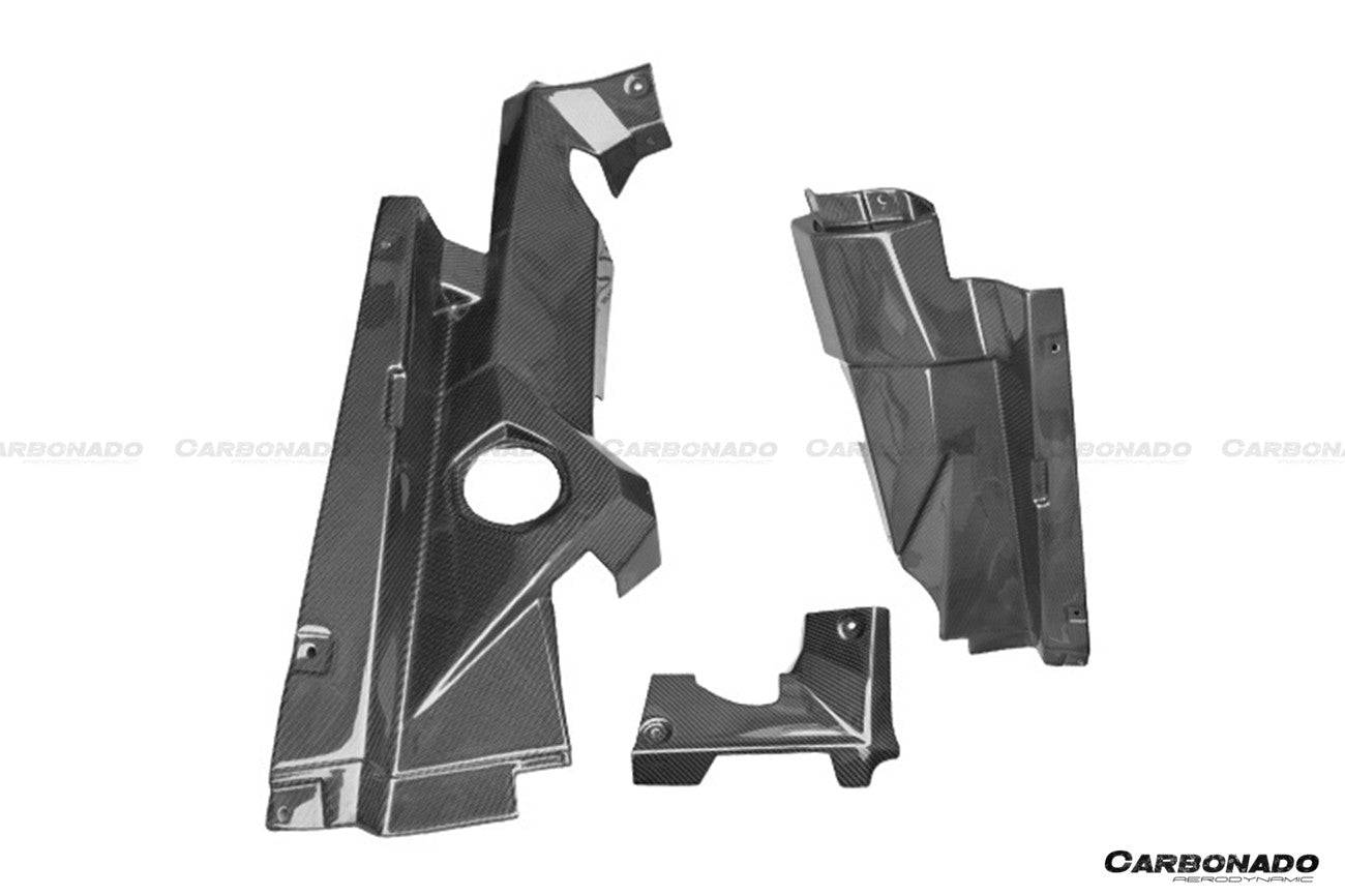 Lamborghini Aventador LP700 Coupe Carbon Fiber Engine Bay Side Panels Left and Right Cover Replacement 2011-2016