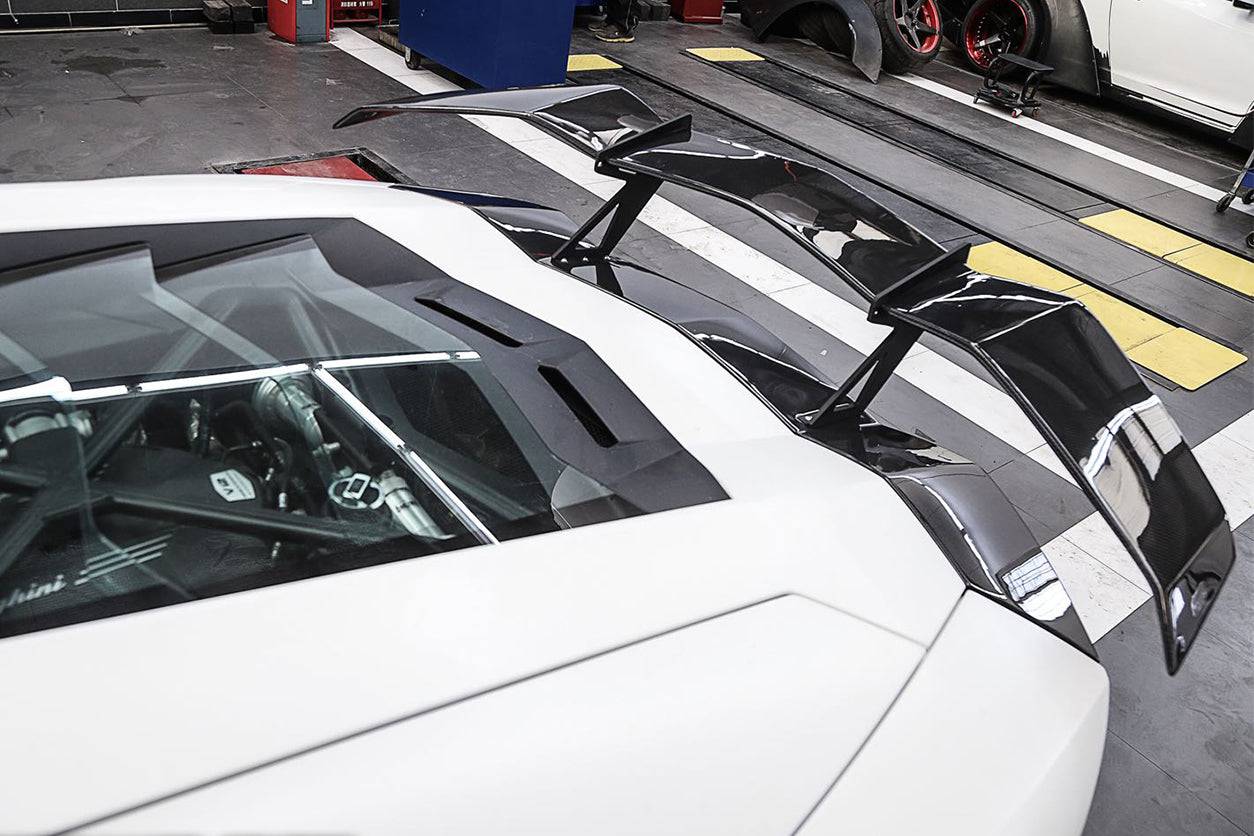 2011-2022 Lamborghini Aventador LP700 LP750 LP740 LP720 LP780 Coupe & Roadster RZS Style Carbon Fiber Trunk Spoiler - Carbonado