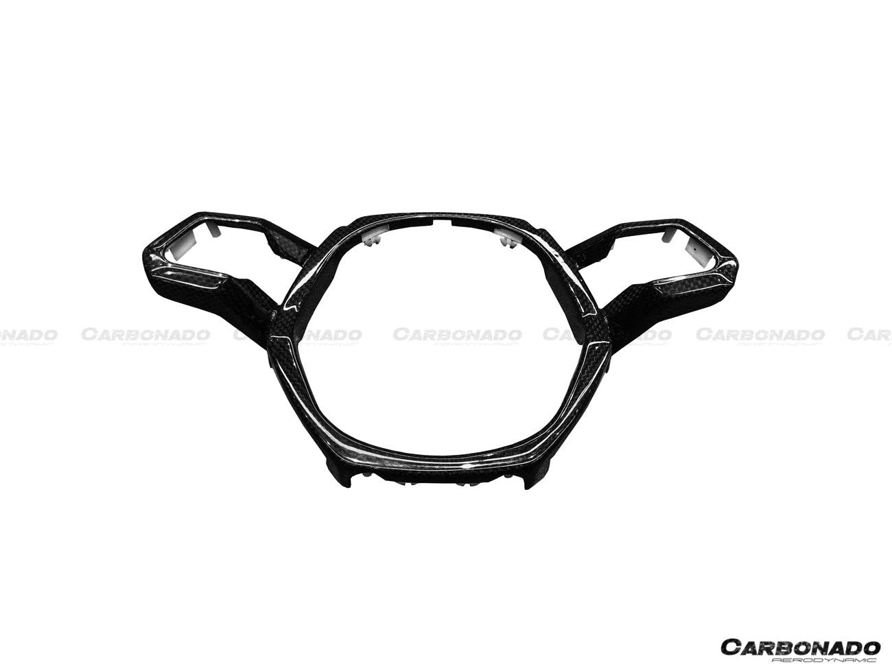 Lamborghini Huracan LP610 LP580 EVO Carbon Fiber Center Steering Wheel Trim OEM Style Autoclave 2015-2019