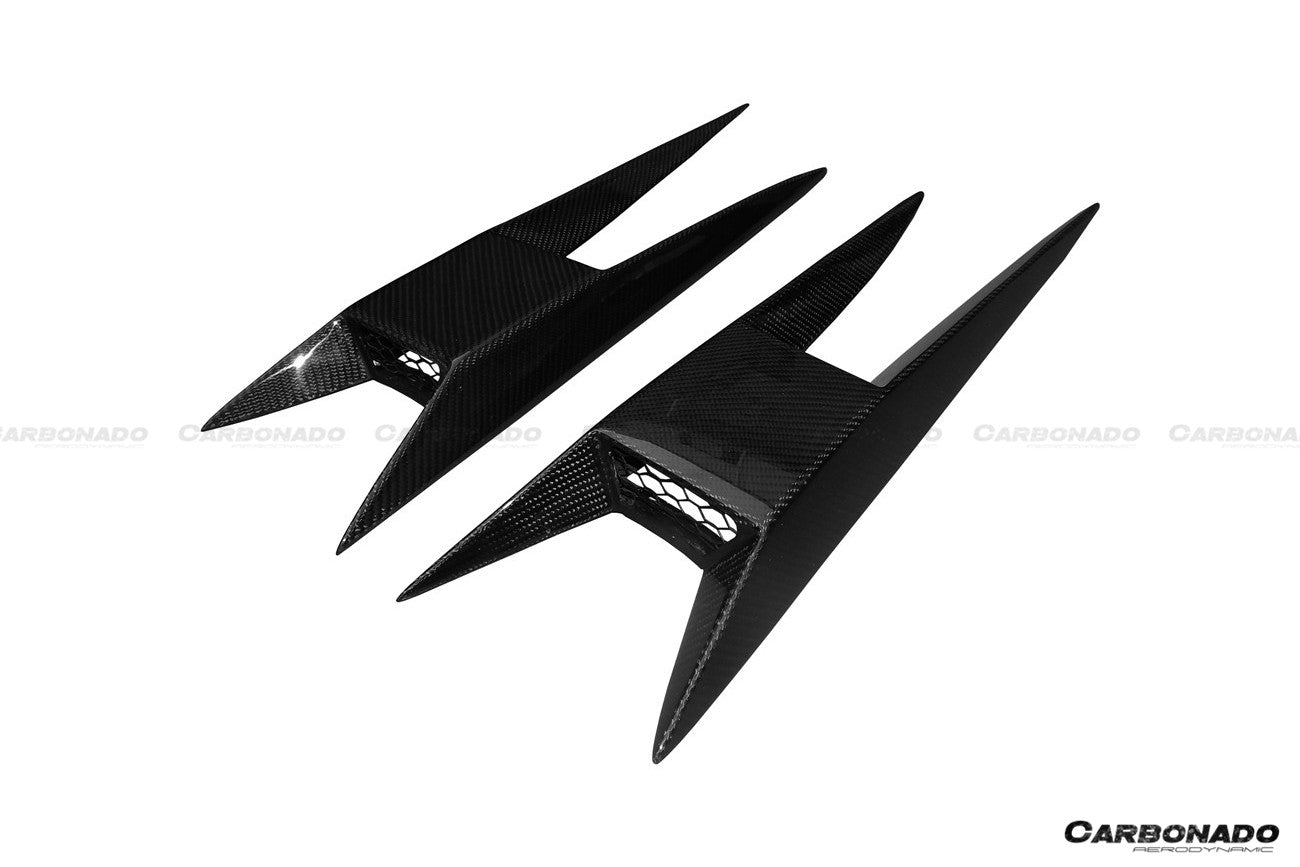 Lamborghini Gallardo L140 BKSS Style Carbon Fiber Side Skirt Caps 2004-2014