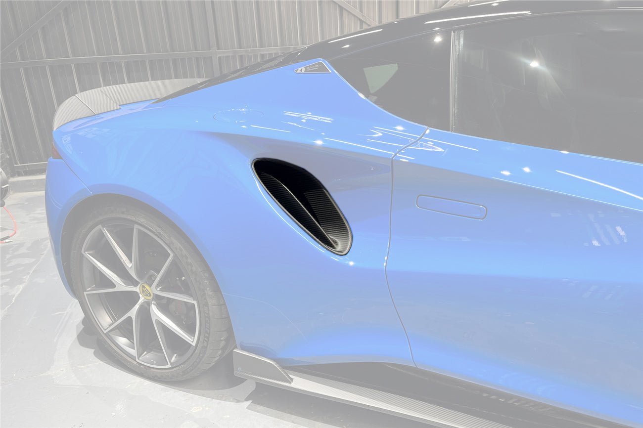 2021 - 2024 Lotus Emira OD Style Dry Carbon Fiber Quarter Panel Side Scoopes