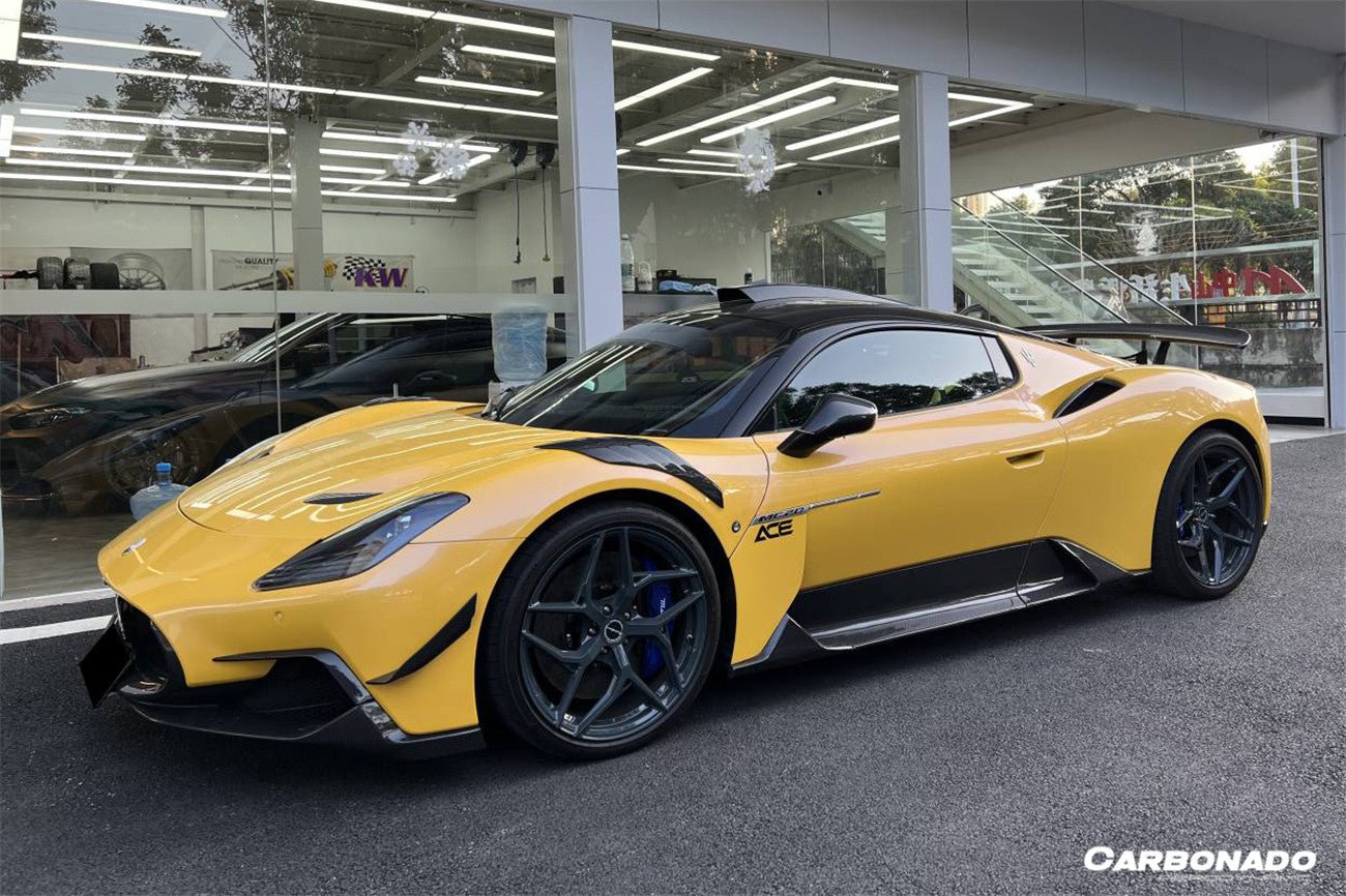 2020 - 2024 Maserati MC20 NVT Style Dry Carbon Fiber Front Lip Splitter