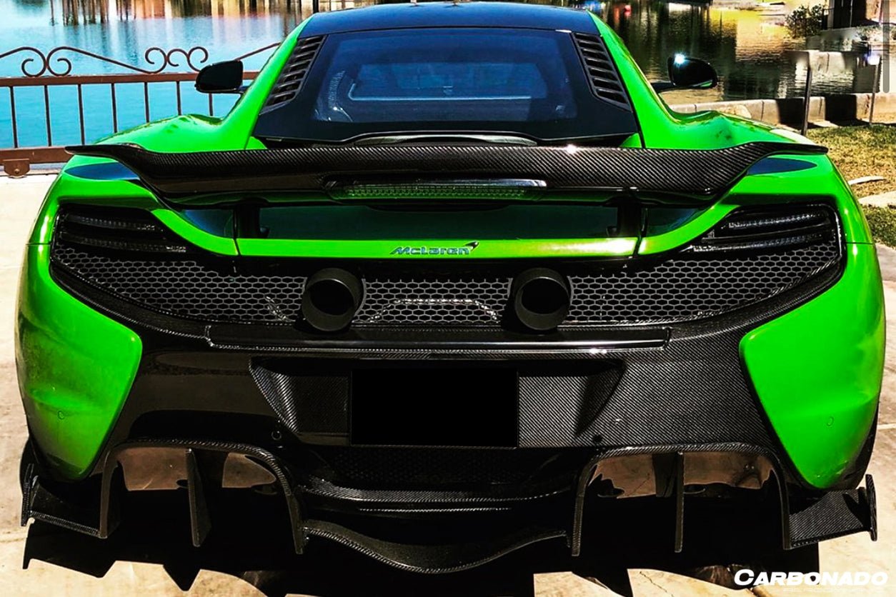 2014-2017 McLaren 650S OEM Style Carbon Fiber Rear Bumper - Carbonado