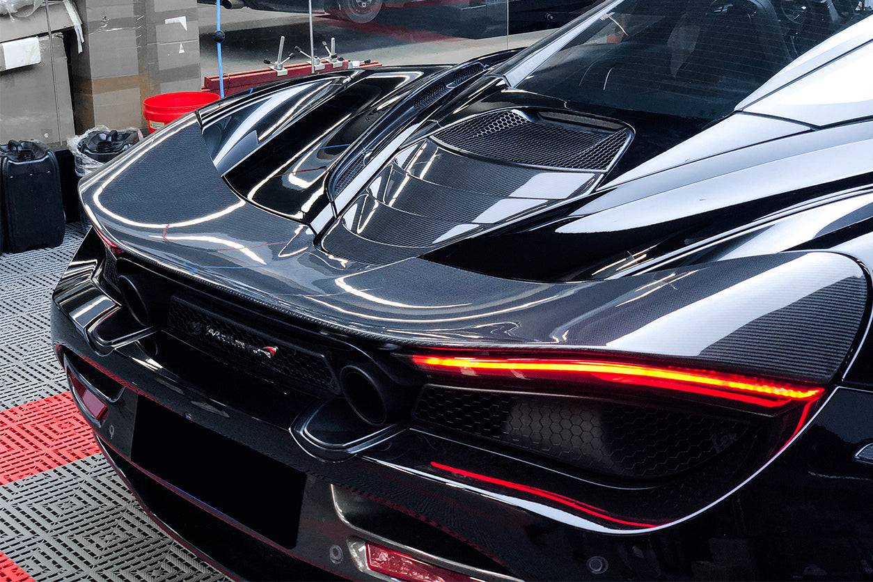 2017-2022 McLaren 720S Coupe Only DRY Carbon Fiber Engine Cover Replacement (Dont Fit Spyder) - Carbonado