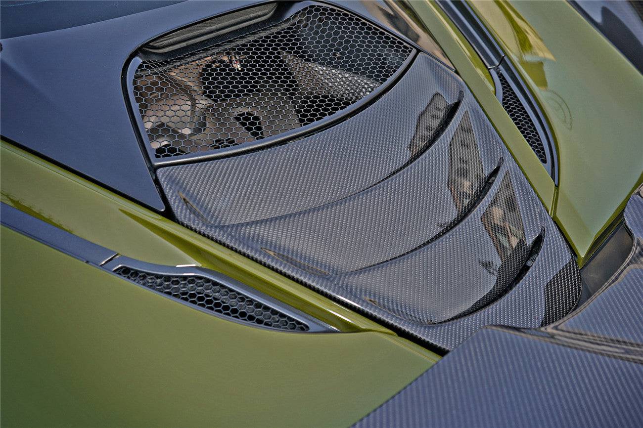 2017-2022 McLaren 720S Coupe Only DRY Carbon Fiber Engine Cover Replacement (Dont Fit Spyder) - Carbonado