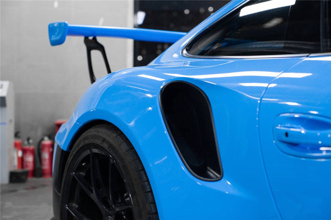 2013-2019 Porsche 911 991-2 Turbo S OEM Style Carbon Fiber Quarter Panel Side Scoops - Carbonado