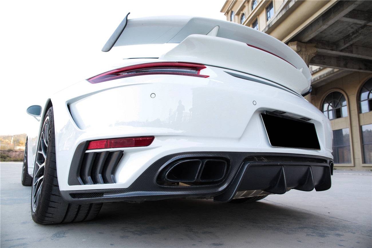 2016-2019 Porsche 911 991.2 Turbo s TP Style Rear Bumper - Carbonado