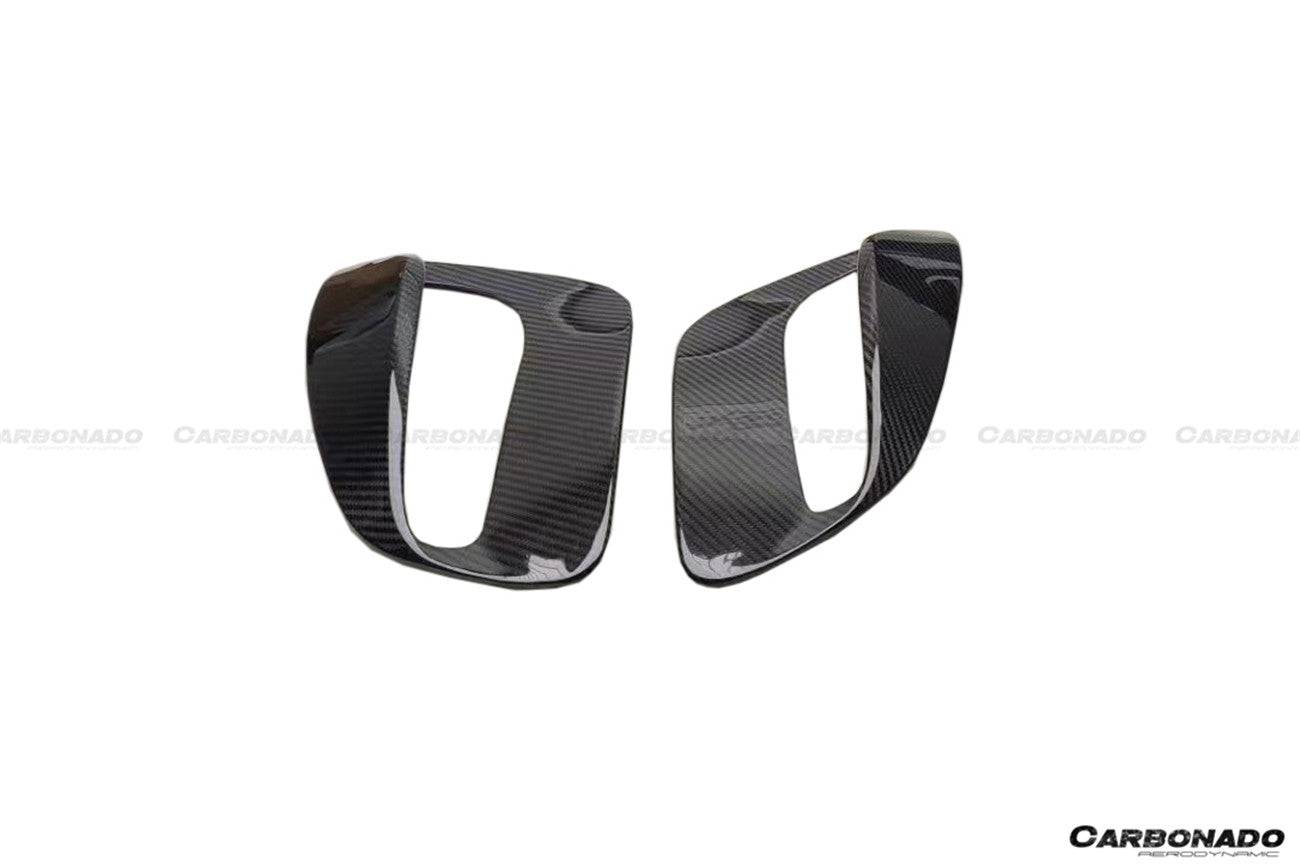 Porsche 911 992 Turbo S TA Style Dry Carbon Fiber Quarter Panel Side Scoops 2019-2024