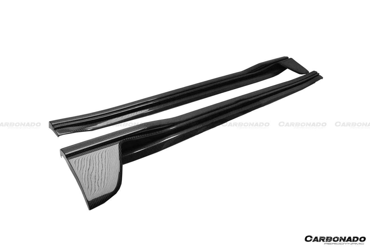 Porsche 911 992 Turbo S TA Style Dry Carbon Fiber Side Skirts 2019-2024