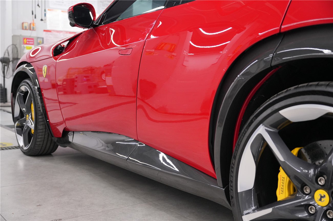 Ferrari Purosangue F175 OEM Style Dry Carbon Fiber Side Skirts 2023-Up