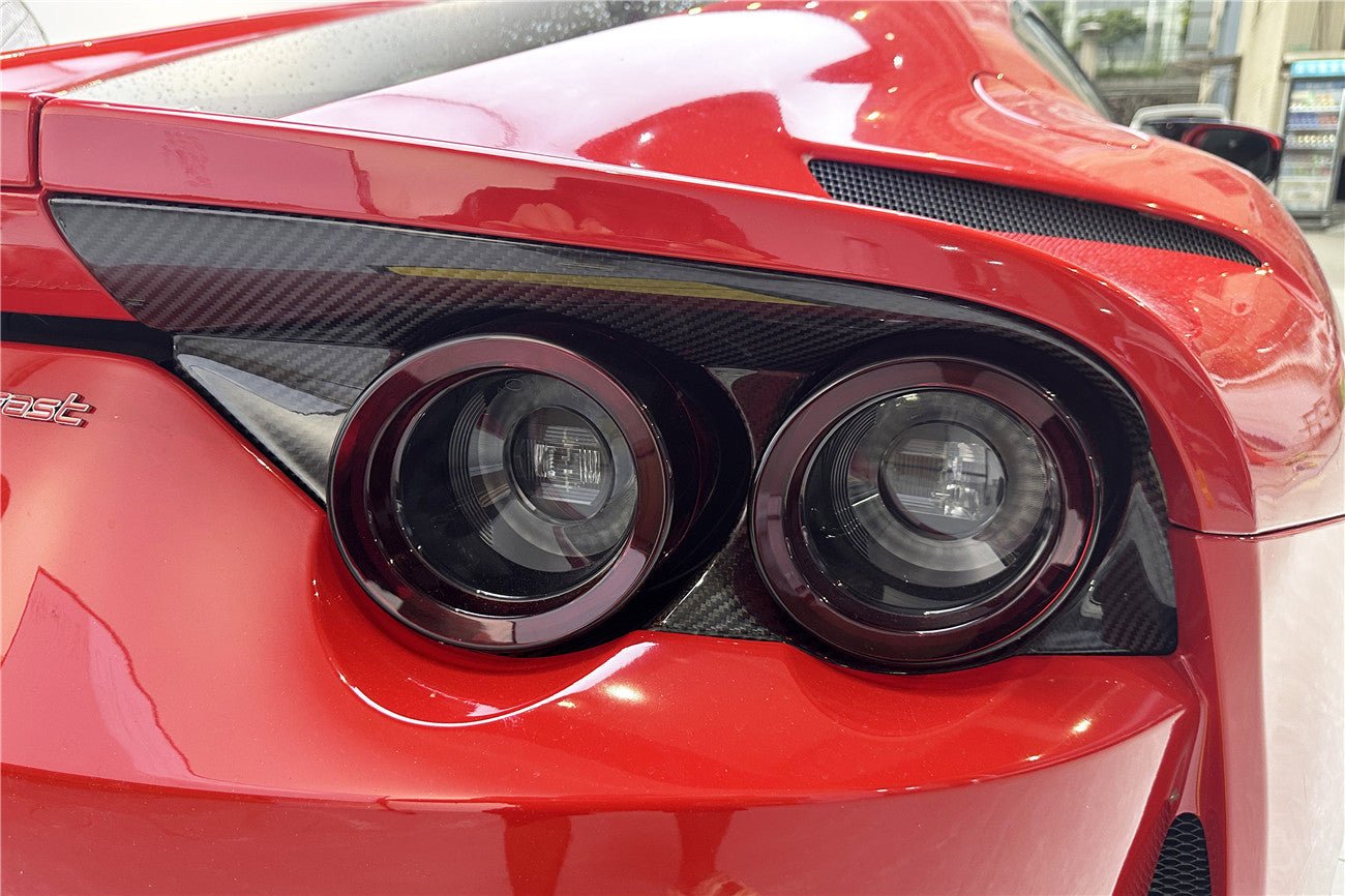 Ferrari 812 Superfast OEM Style Dry Carbon Fiber Tail Light Surround Satellites 2017-2026