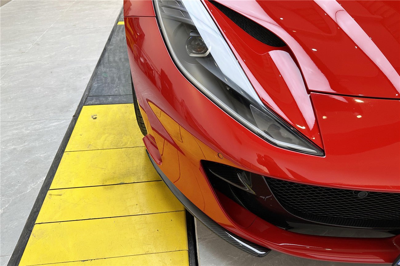 Ferrari 812 Superfast GTS OEM Style Dry Carbon Fiber Front Side Splitter 2017-2026