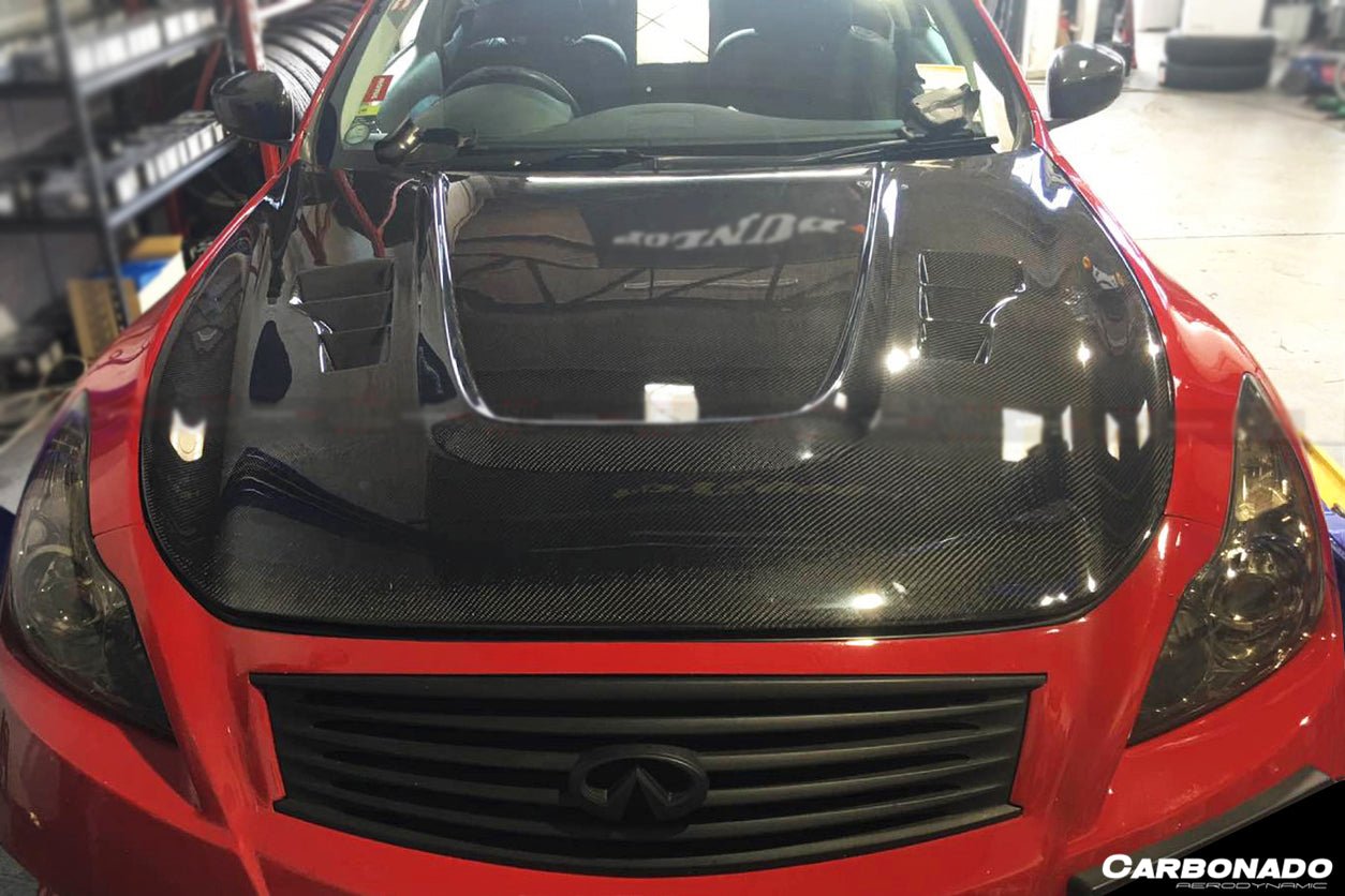 2008-2015 Infiniti G37S Coupe BS Style Hood - Carbonado