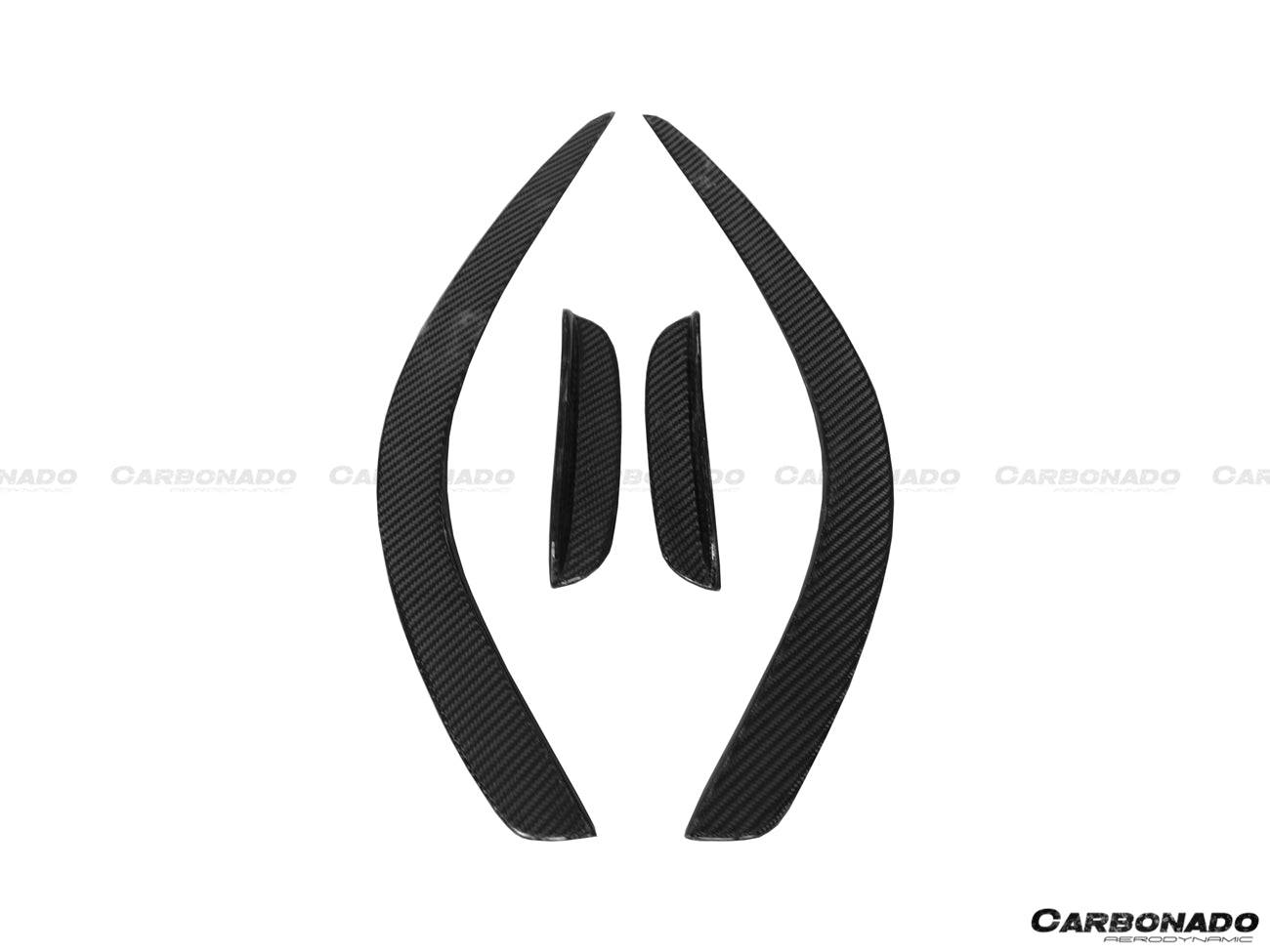 Mercedes-Benz C63 AMG W204 C204 BK Style Carbon Fiber Front Bumper Canards 2012-2014