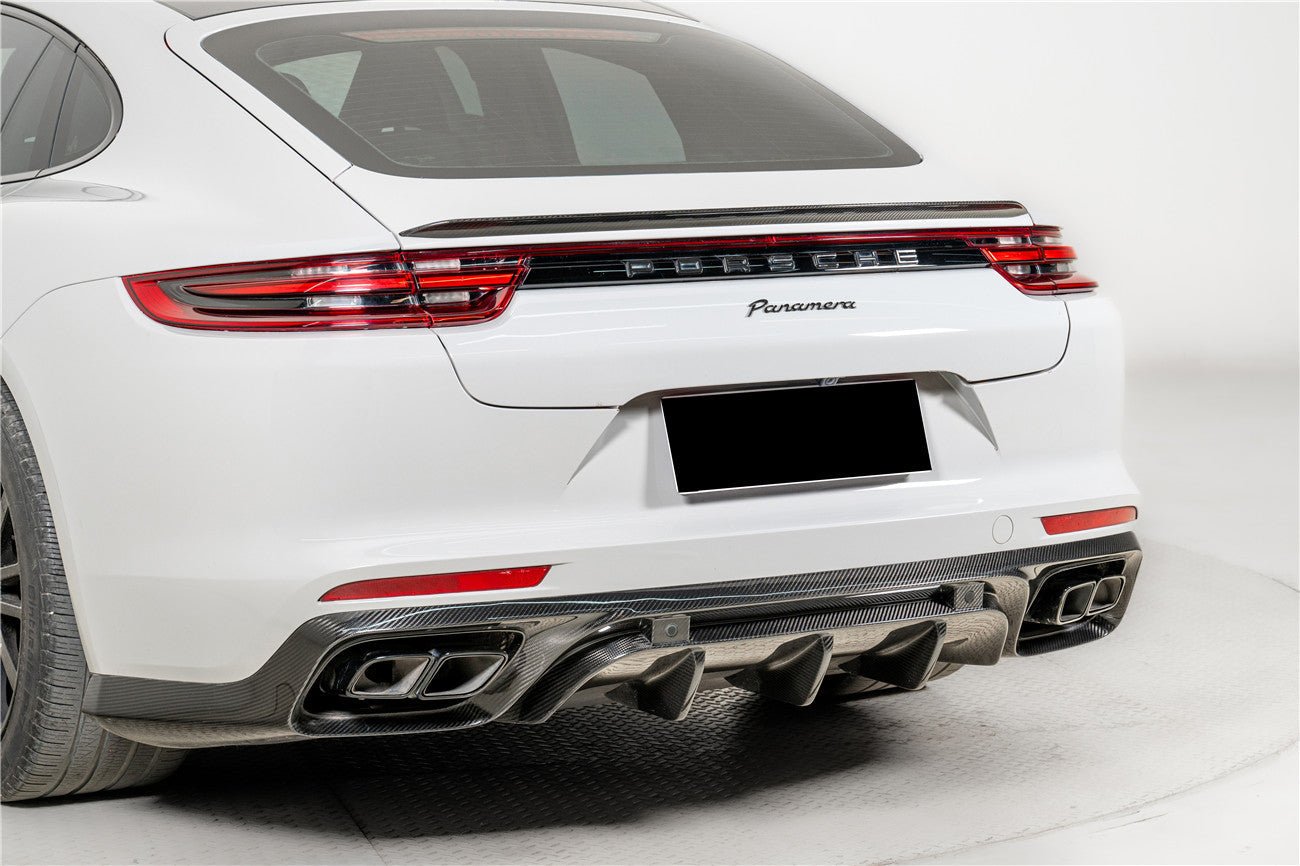 2017-2023 Porsche Panamera 971 KDA Style Dry Carbon Fiber Trunk Spoiler - Carbonado