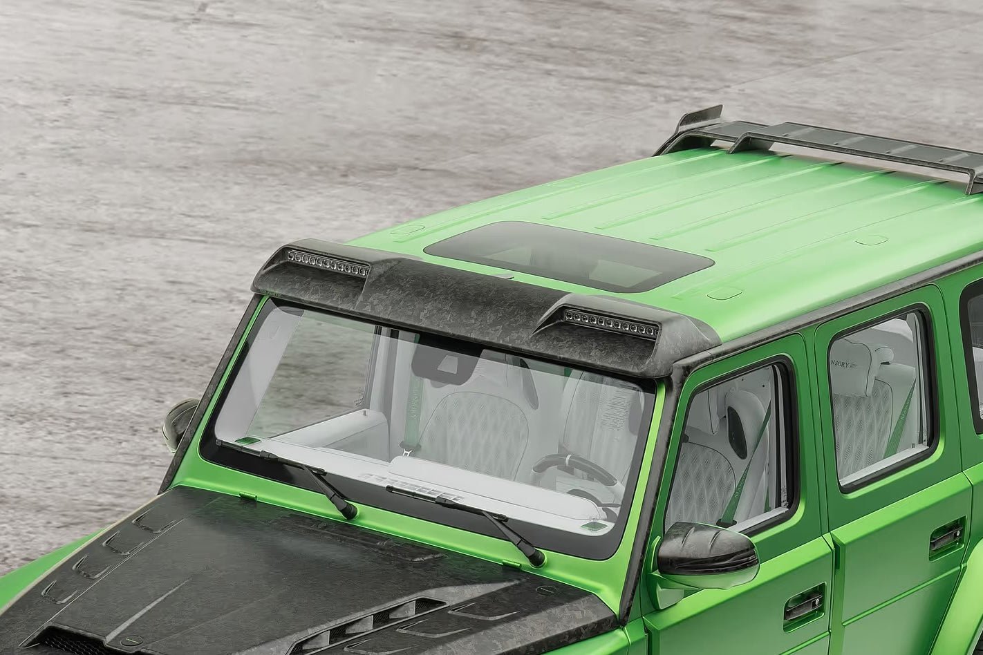 2018-2025 Mercedes Benz G63 AMG & G550 W464 W465 G-Wagon MSY Style Dry Carbon Fiber Front Roof Spoiler - Carbonado