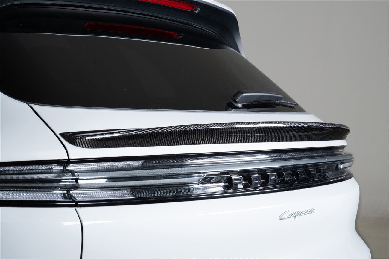Carbonado 2018-2025 Porsche 9Y0 9YA Cayenne S & GTS & E-Hybrid TKT Style Carbon Fiber Trunk Spoiler - Carbonado