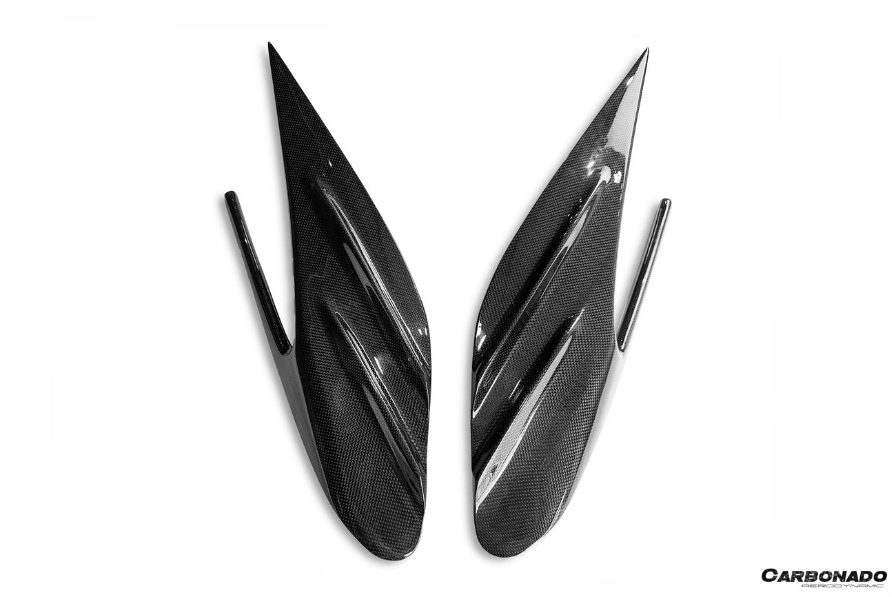 Ferrari F8 F142M MSY Style Autoclave Carbon Fiber Quarter Panel Side Scoops 2019-2024