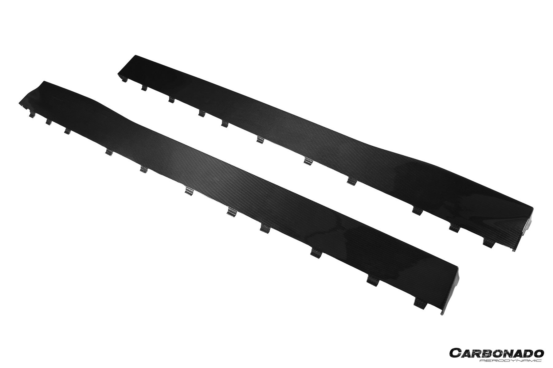 Tesla Model Y AD Style Autoclave Dry Carbon Fiber Side Skirts 2020-2024