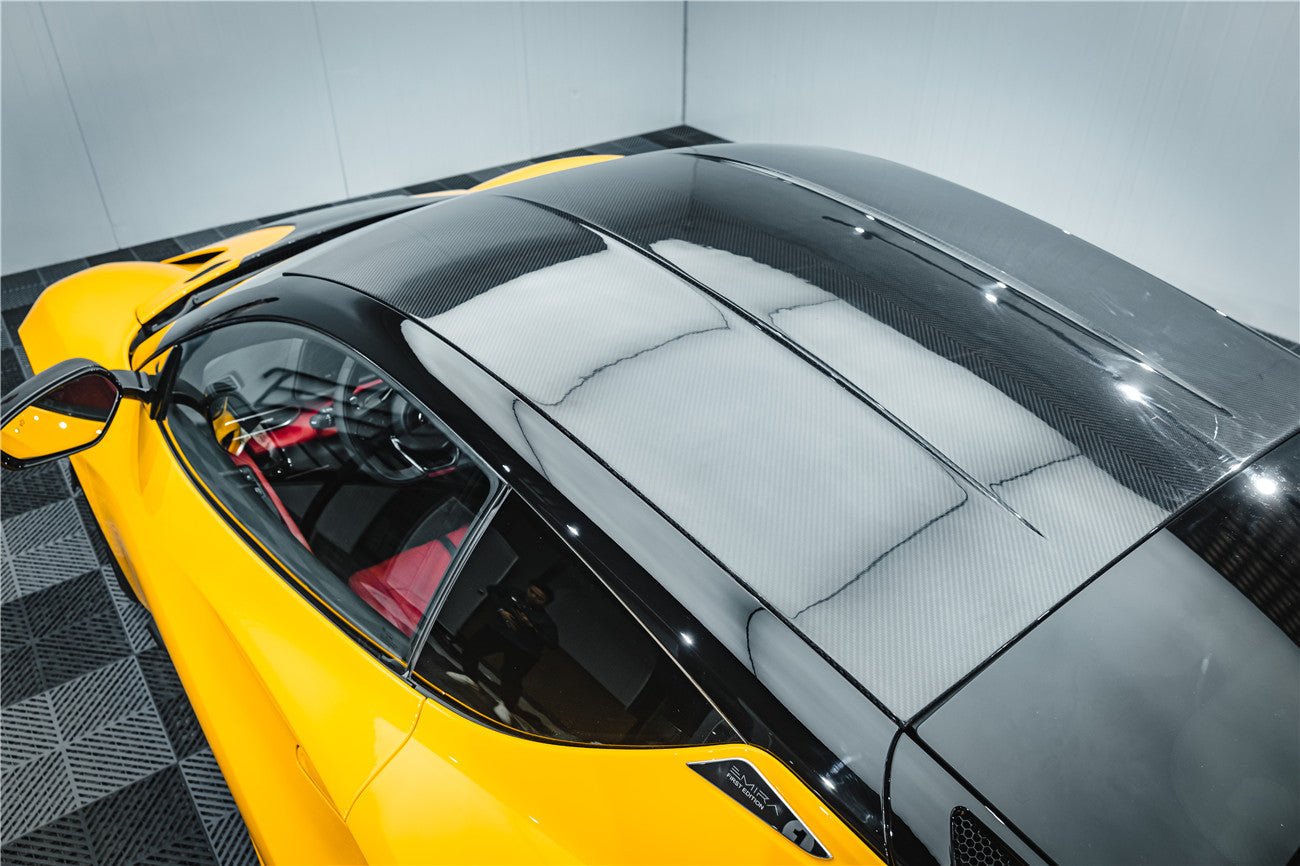 2021-2024 Lotus Emira NYO MNK Style Dry Carbon Fiber Roof Cover - Carbonado