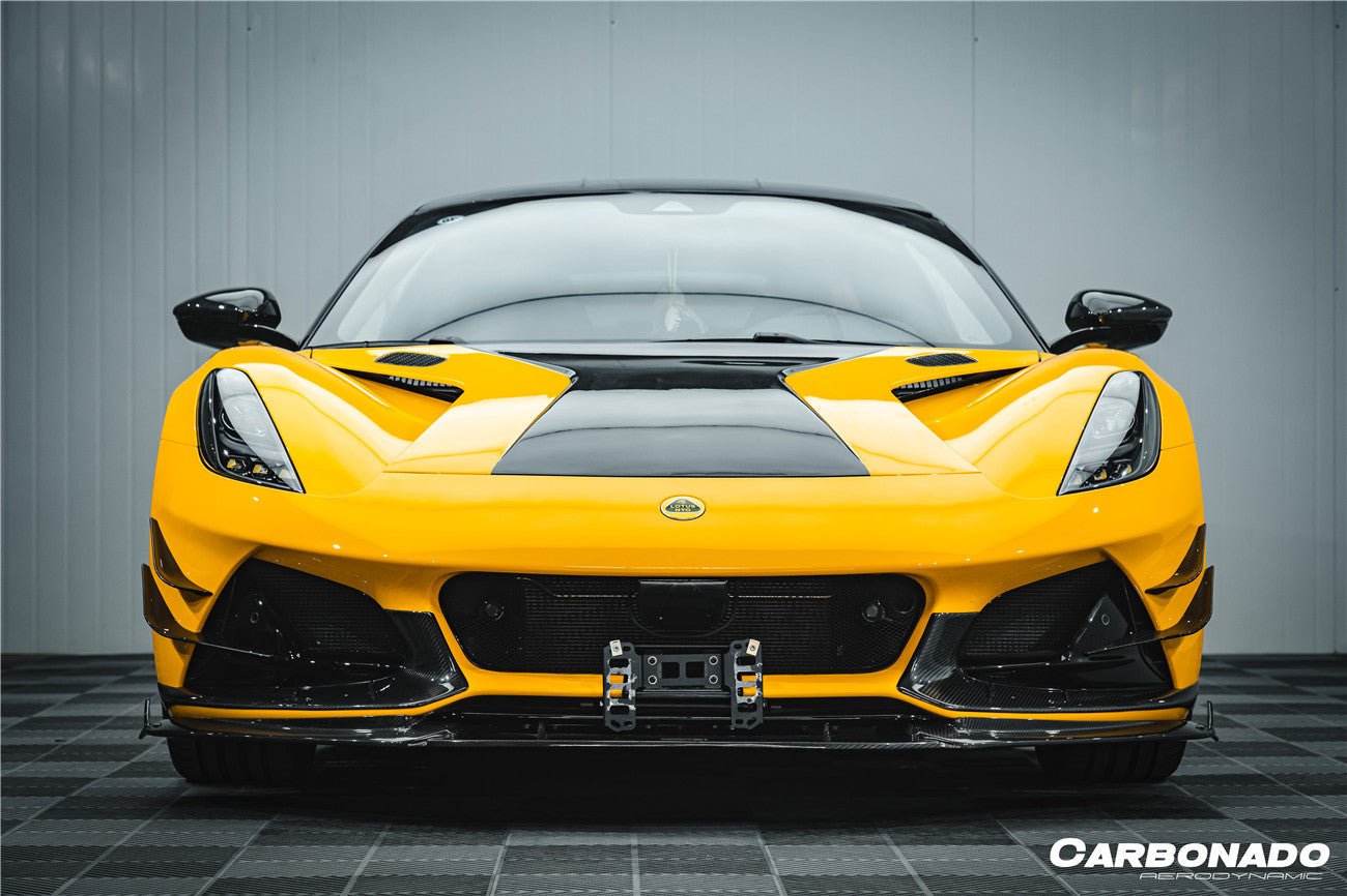 2021-2024 Lotus Emira NYO MNK Style Dry Carbon Fiber Front Bumper canards - Carbonado