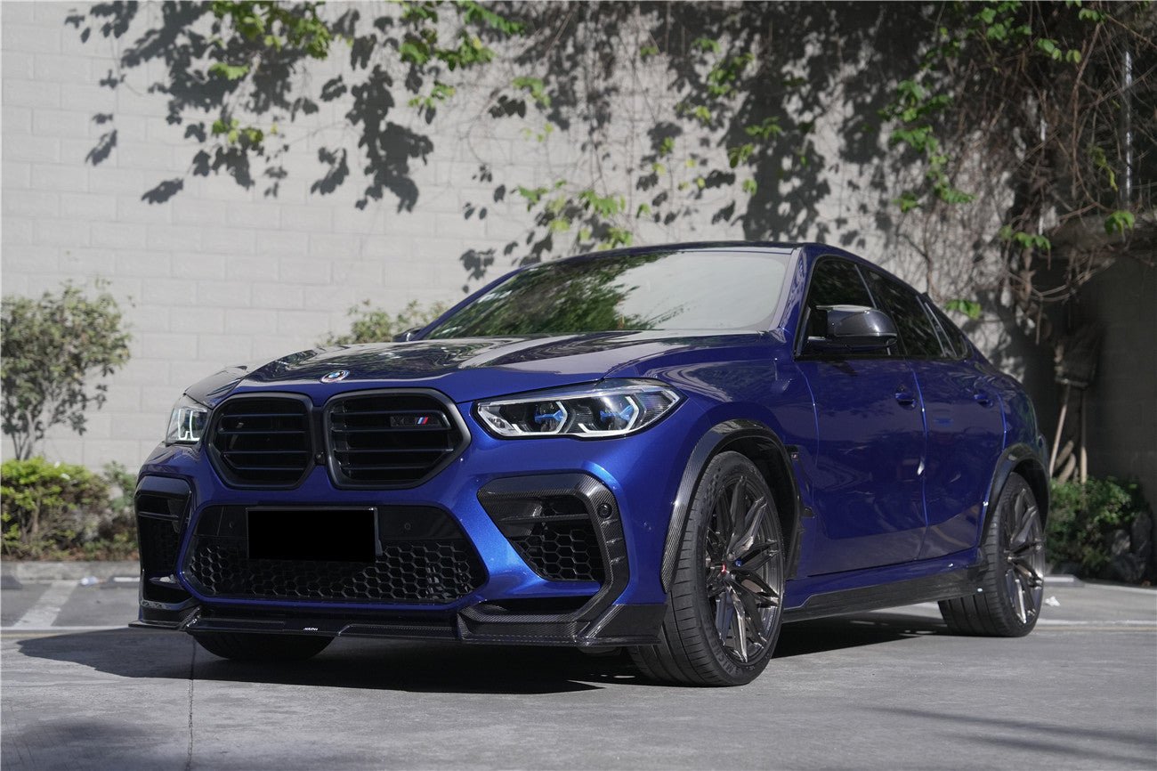 2020-2023 BMW X6M F96 AD Style Dry Carbon Fiber Front Lip - Carbonado