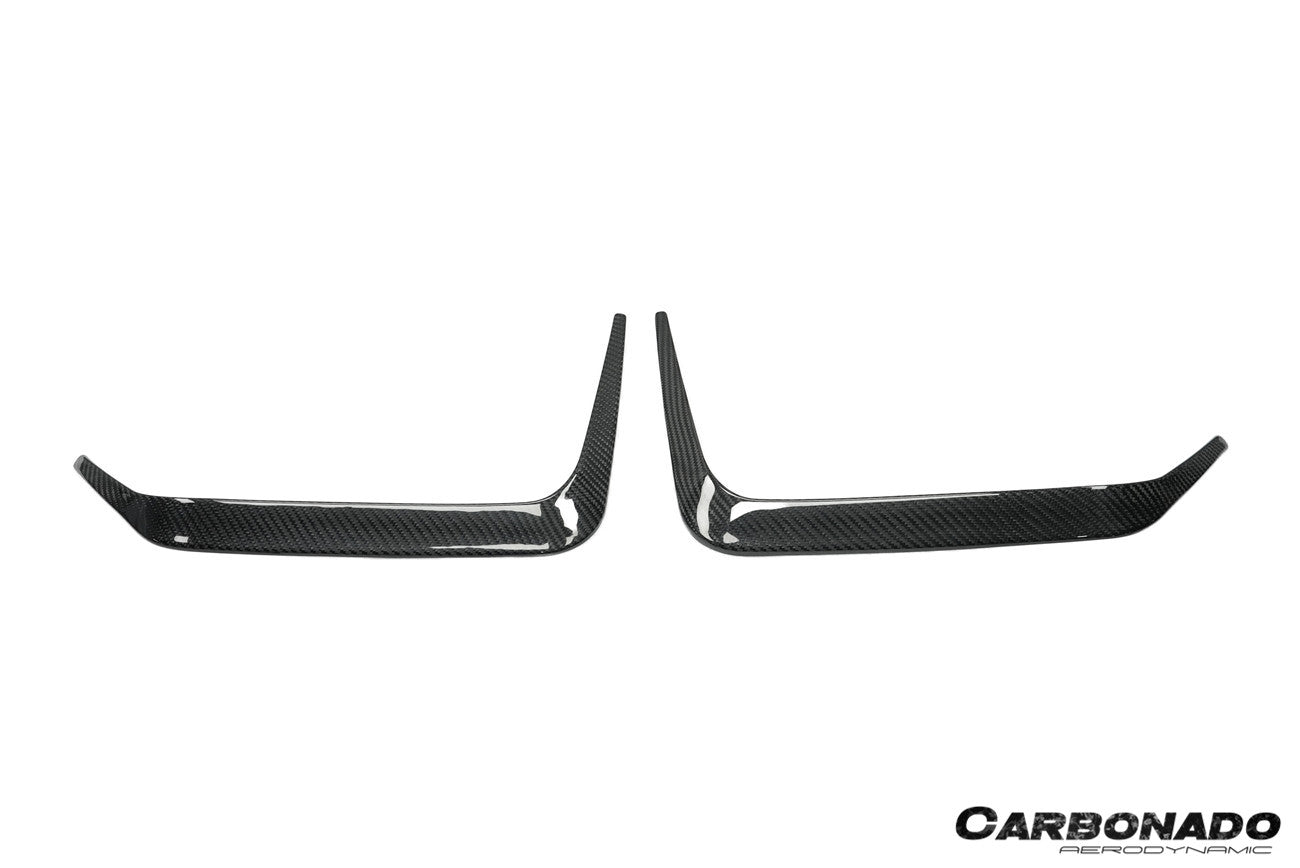 BMW X6M F96 X6 G06 AD Style Dry Carbon Fiber Rear Bumper Vent Trims 2020-2025