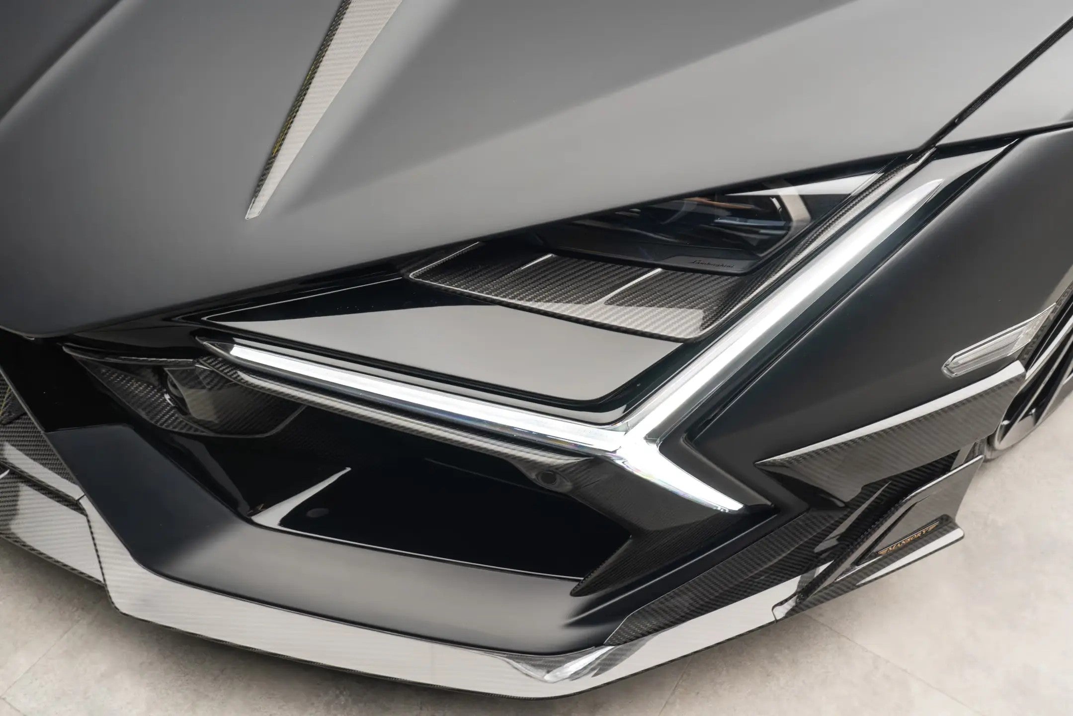 Lamborghini Revuelto LB744 OE Style Autoclave Carbon Fiber Front Bumper Vent Canards 2024-Up