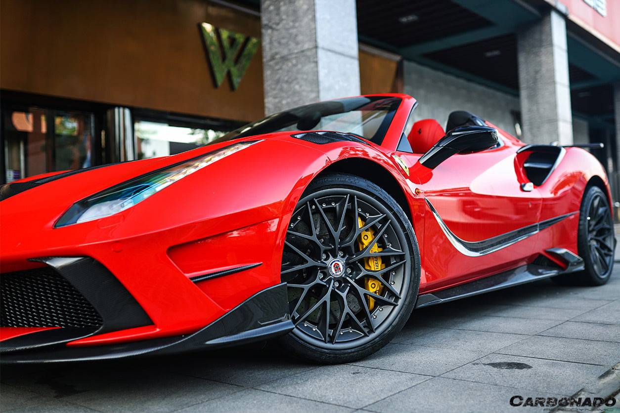 2015-2019 Ferrari 488 GTB/Spyder MSY Style Part Carbon Fiber Front Bumper - Carbonado Aero