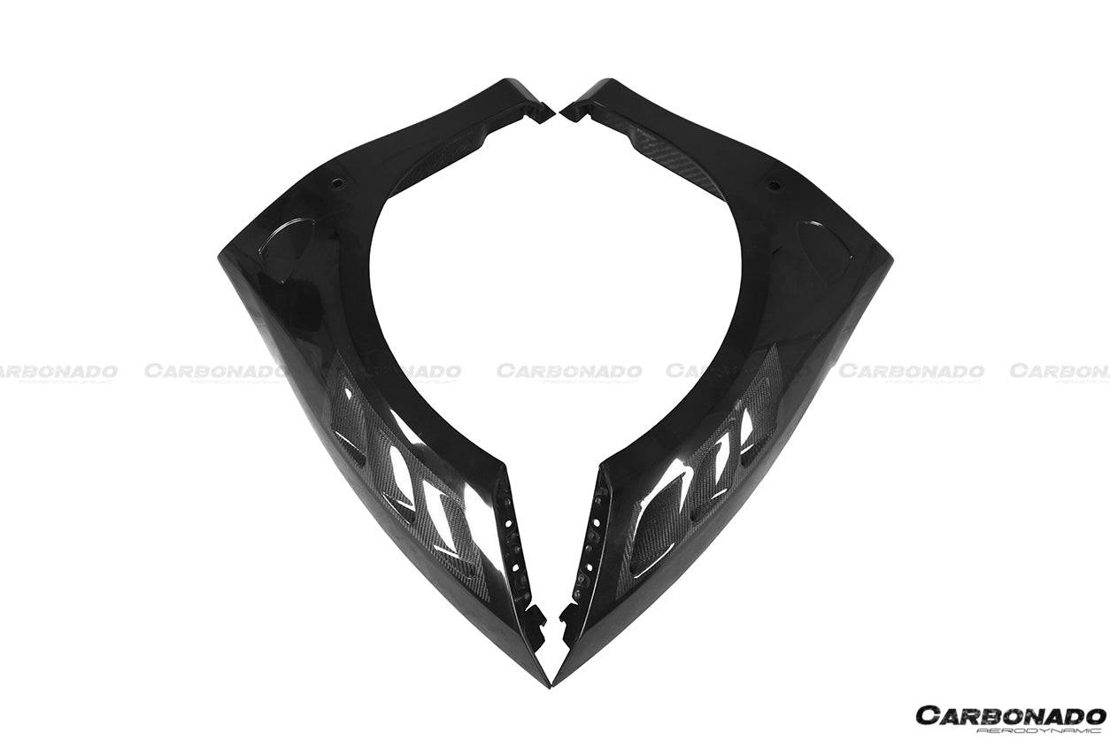 Ferrari 488 GTB Spider MSY Style Partial Carbon Fiber Front Fenders 2015-2019