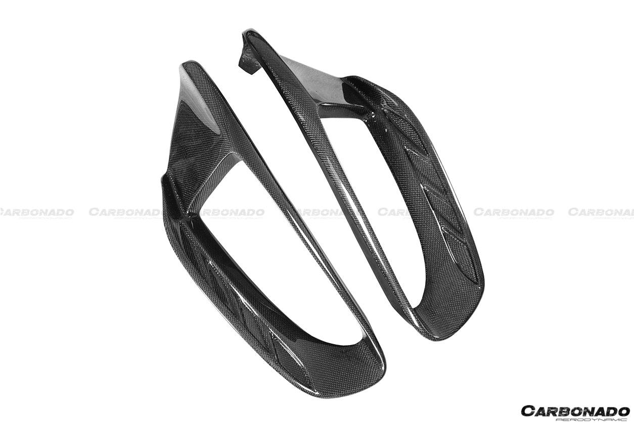 Ferrari 488 F142M GTB Spider Pista Style Carbon Fiber Quarter Panel Side Scoops 2015-2020