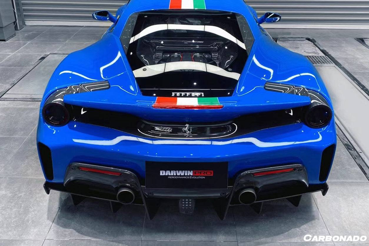 2018-2020 Ferrari 488 Pista OEM Style Carbon Fiber Rear Diffuser - Carbonado