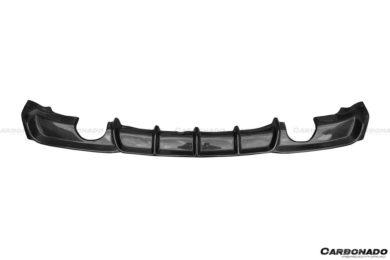 BMW 3 Series F30 F35 M-Tech MP Style Carbon Fiber Dual Exhaust Rear Lip 2013-2019
