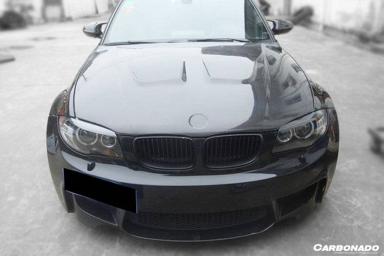 2008-2013 BMW E82 E88 1M 1 Series AP Style Carbon Fiber Hood - Carbonado