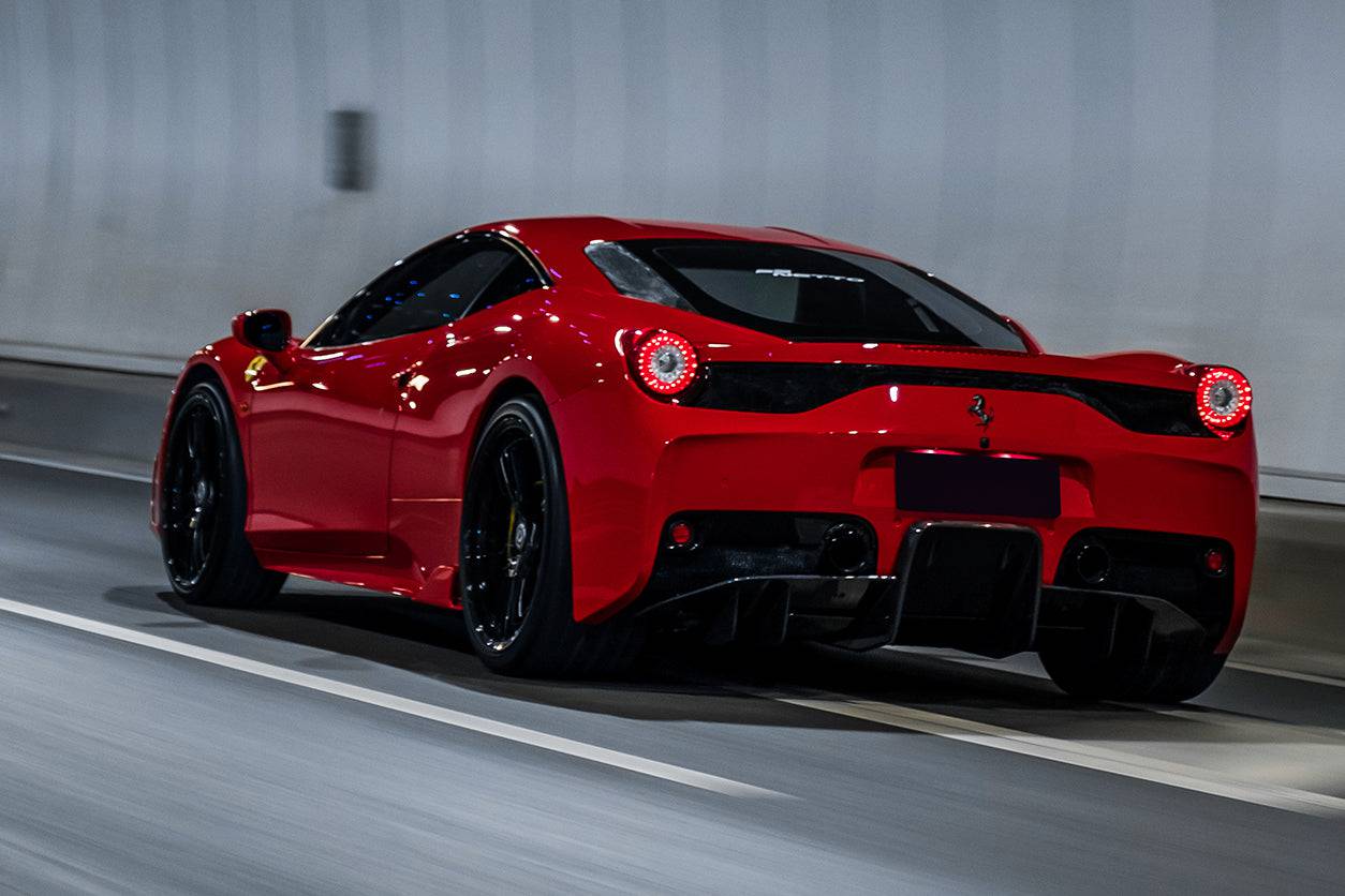 2010-2015 Ferrari 458 speciale Style Carbon Fiber Rear Lip Diffuser - Carbonado