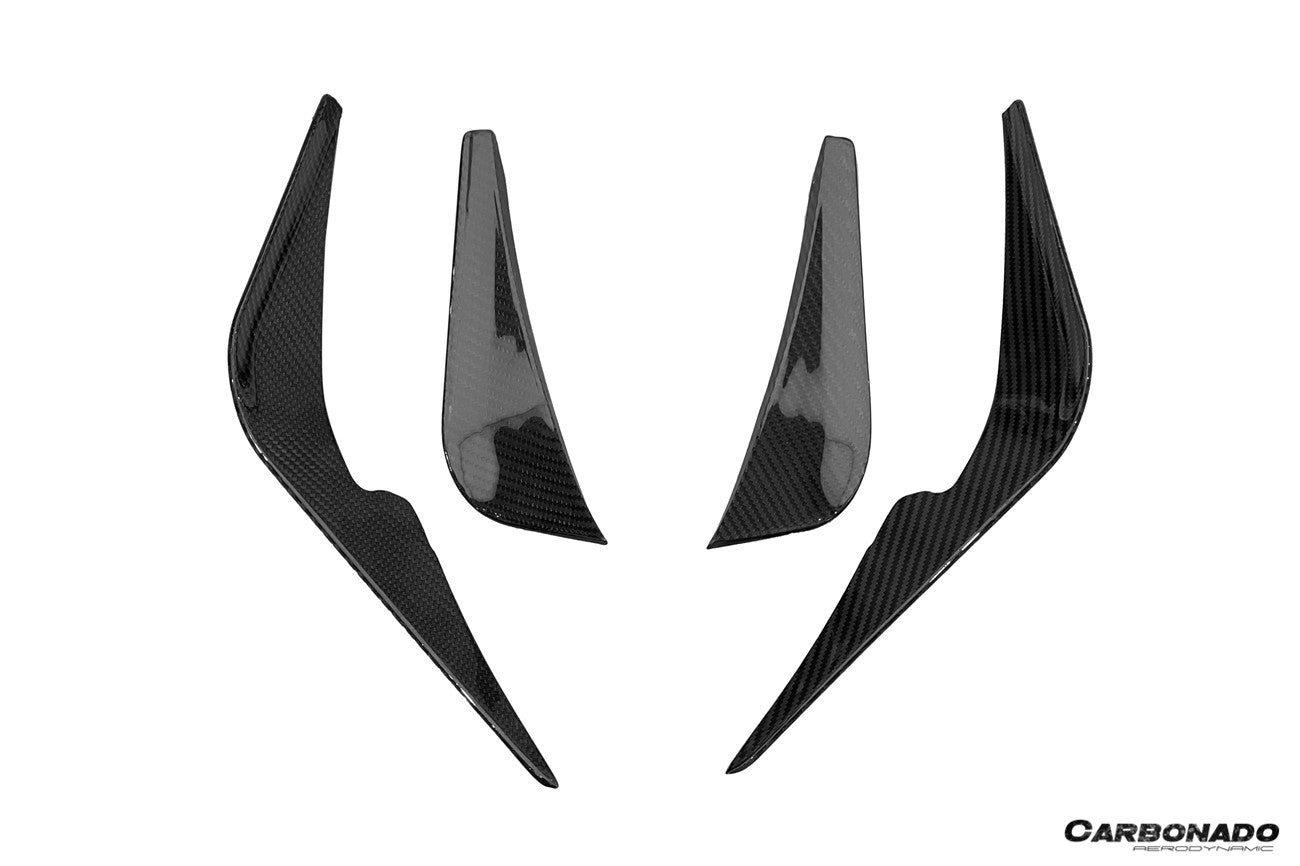 Lotus Emira NYO MNK Style Dry Carbon Fiber Front Bumper Canards 2021-2024