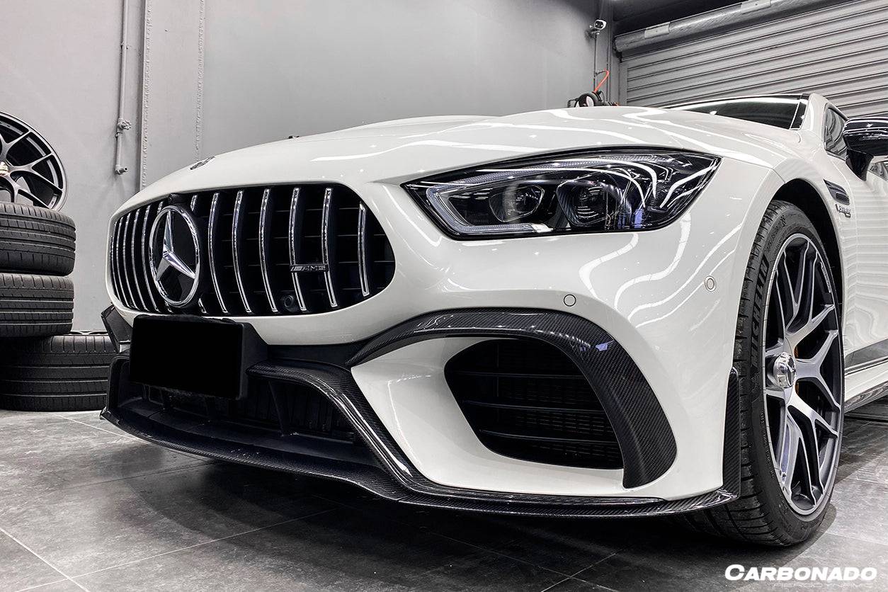 2019-2023 Mercedes Benz AMG GT63/S 4Door Coupe X290 OEM Style Carbon Fiber Front Canards - Carbonado