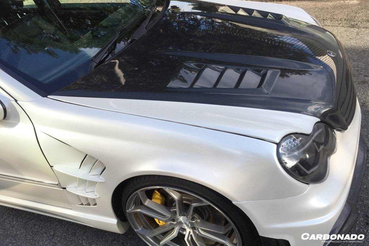 2001-2007 Mercedes Benz W203 C Class WI Style Hood - Carbonado