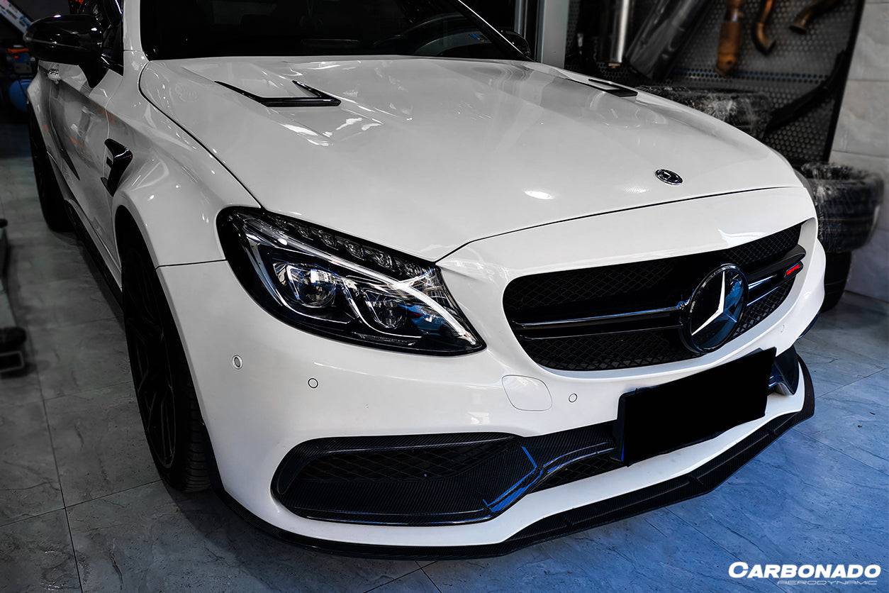 2015-2021 Mercedes Benz W205 C63S AMG Sedan & Coupe BKSS Style Hood - Carbonado