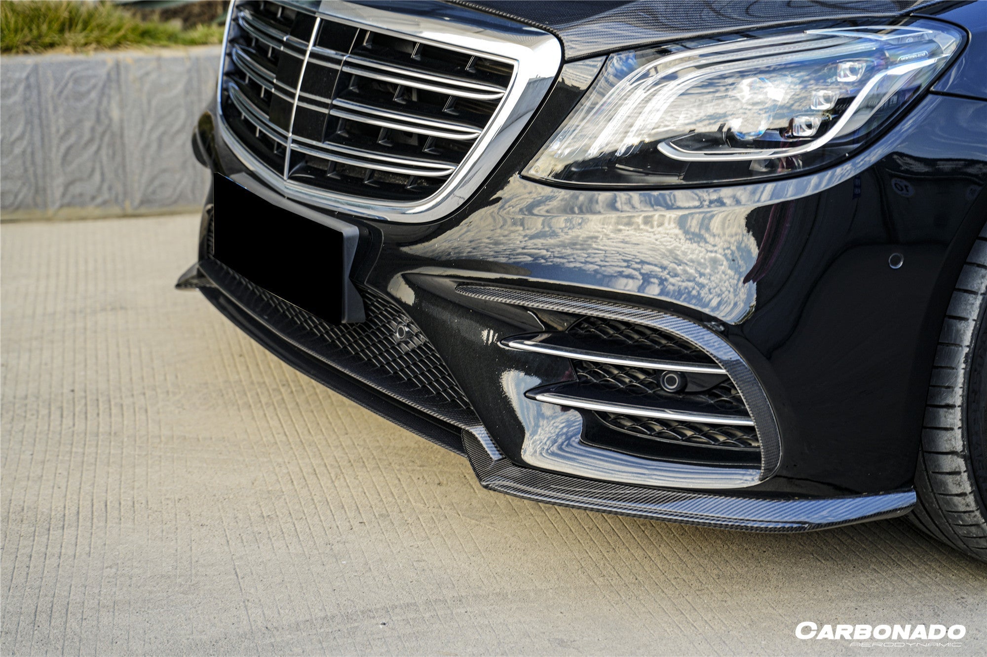 Mercedes-Benz S-Class W222 Facelift IA Style Front Bumper Canards 2018-2020