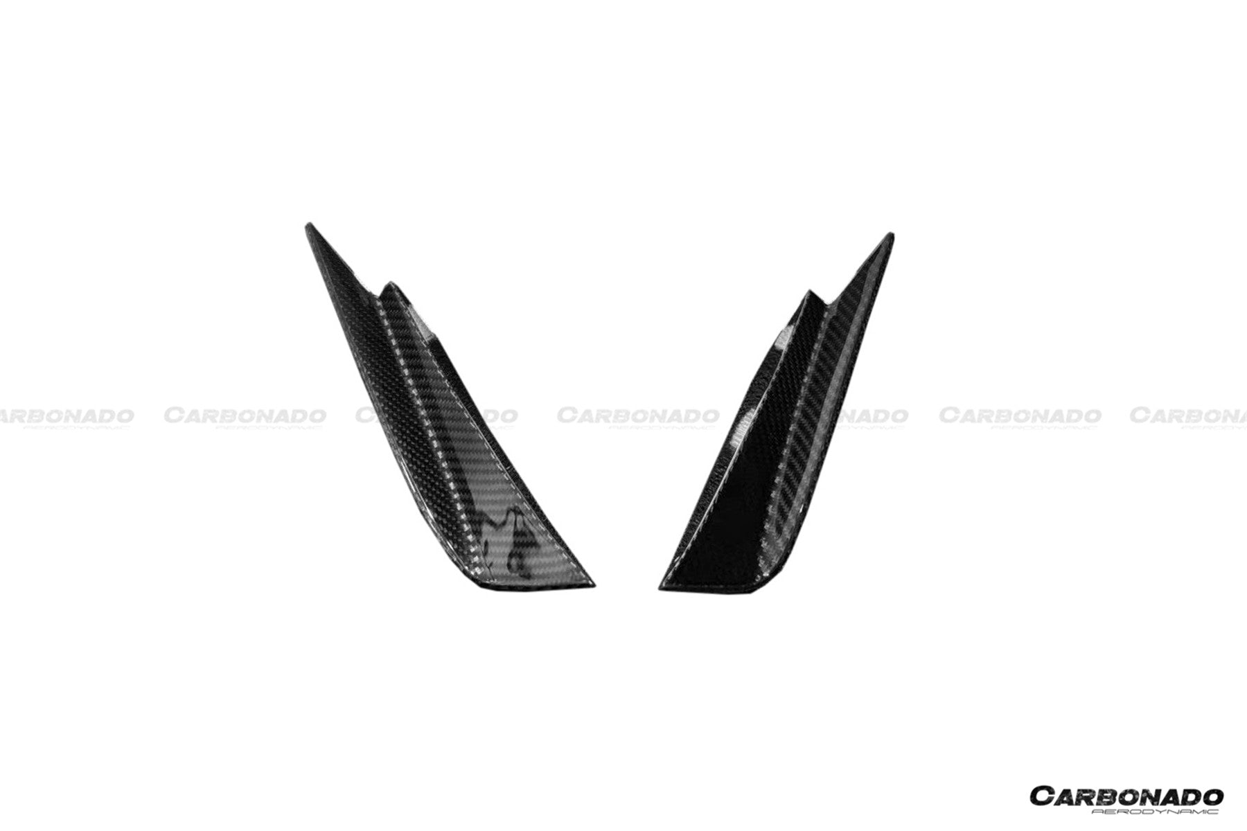 Maserati MC20 MSY Style Dry Carbon Fiber Front Bumper Canards 2020-2024
