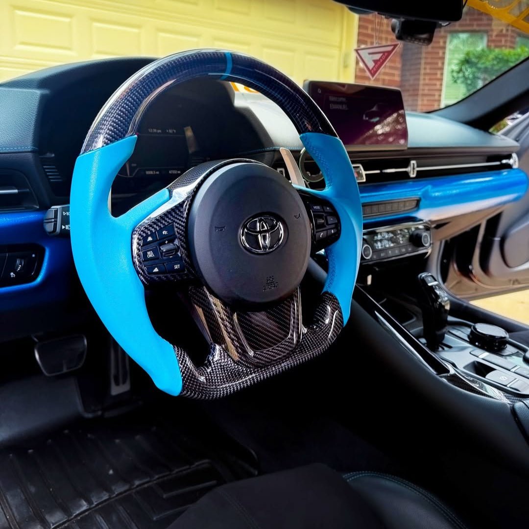 Toyota Supra A90 A91 Custom Carbon Fiber Steering Wheel 2020-Up