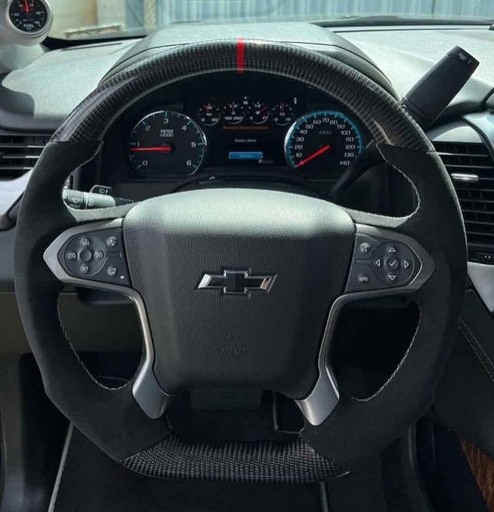 Chevrolet Silverado, Suburban | GMT K2XX, T1XX Custom Carbon Fiber Steering Wheel 2014-Up
