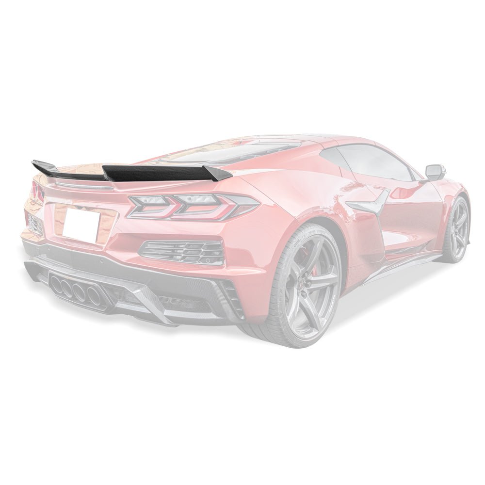 Chevrolet Corvette C8 Z06 Style Visible Carbon Fiber Rear Ducktail Spoiler 2023-2026