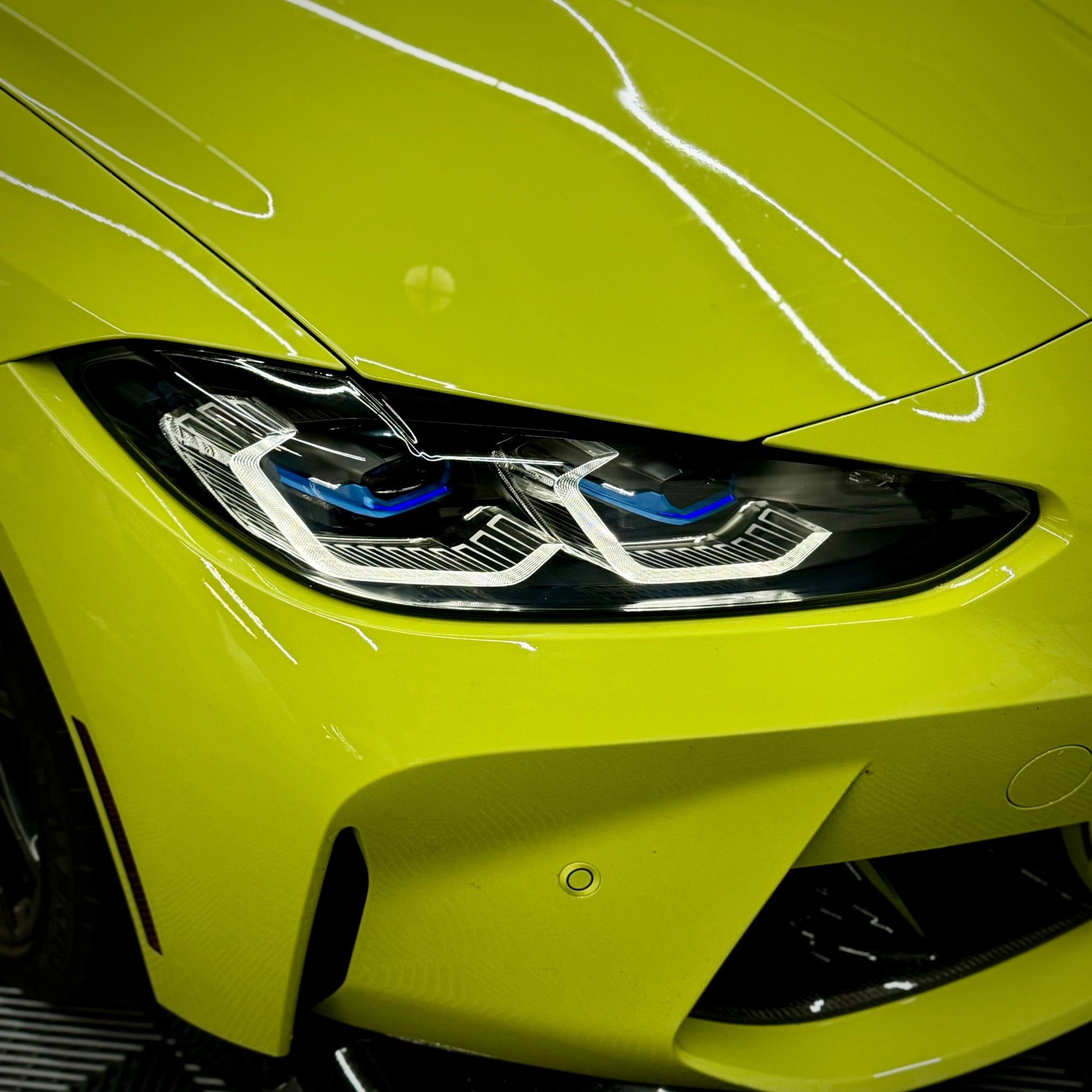 BMW G8X G80 M3 G82 M4 G22 4 Series CSL Yellow/White Complete Laser Style Headlights (2021 - Present)