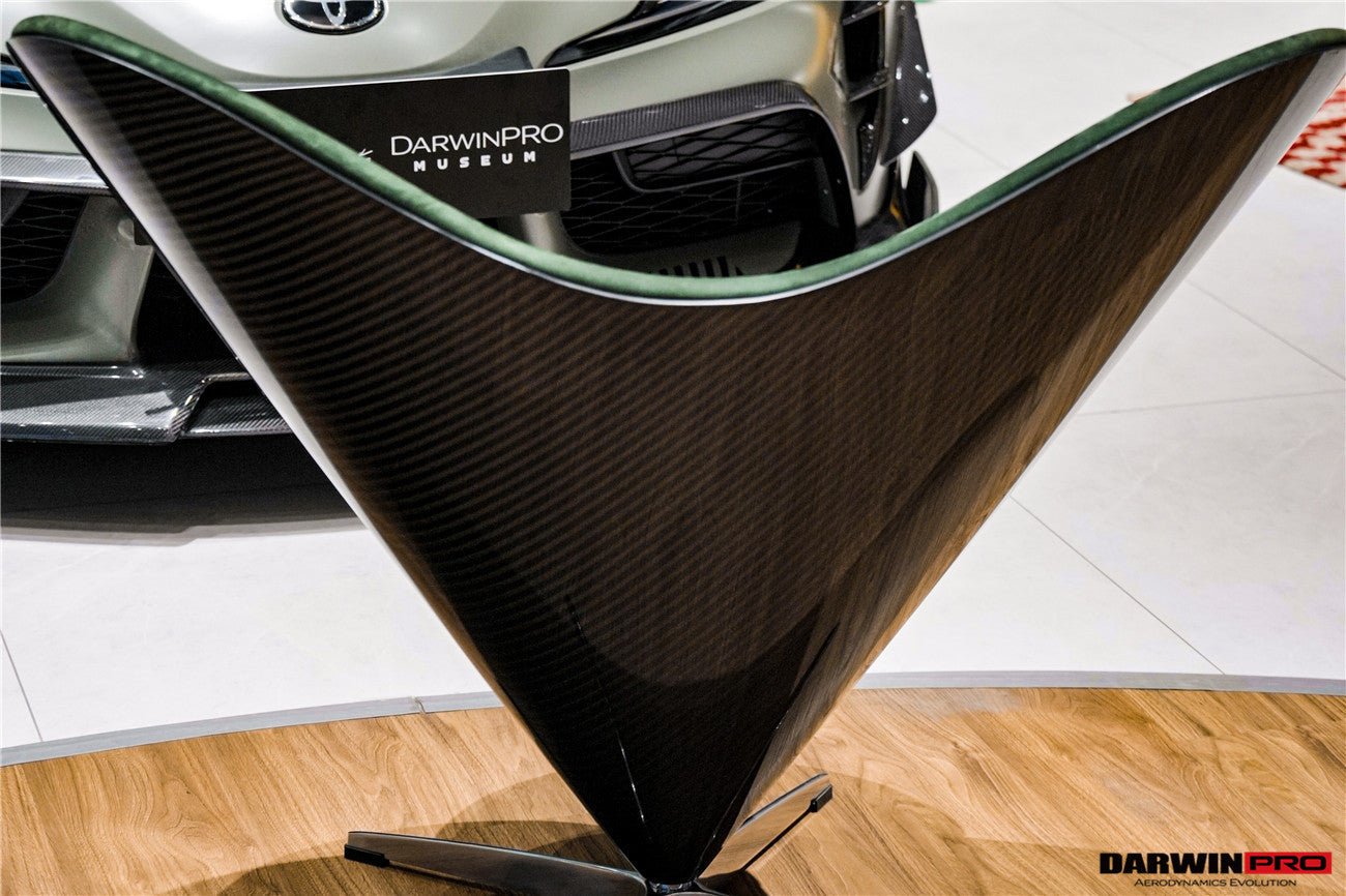 Heart-Shaped Carbon Fiber British Green Suede Lounge Chair