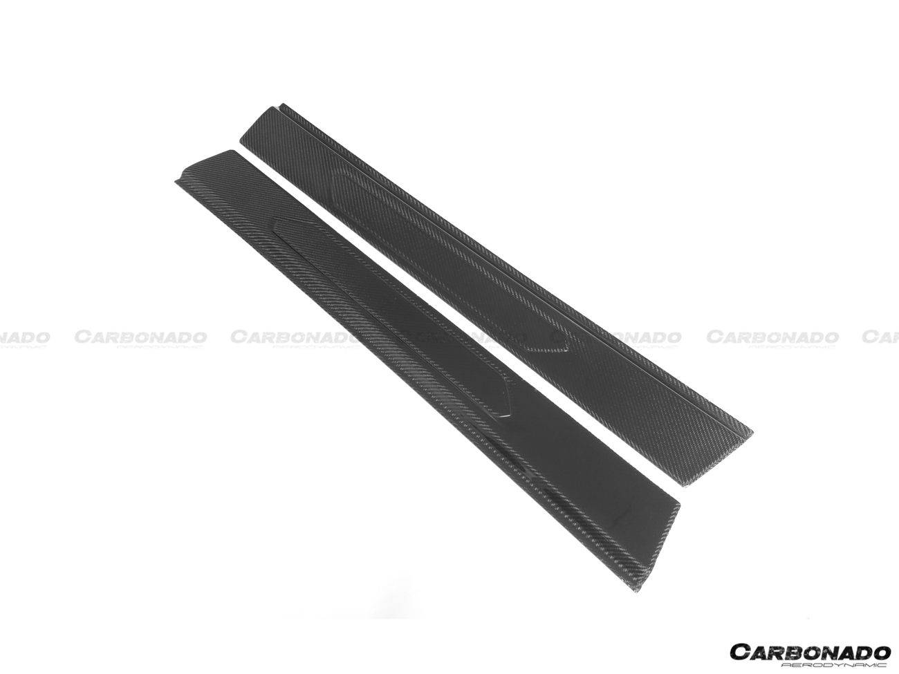 2011-2016 Lamborghini Aventador LP700 Coupe & Roadster OEM Style Carbon Fiber Door Still Plate Caps - Carbonado