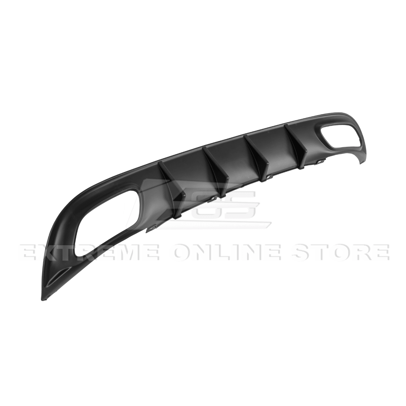 Dodge Charger LD SRT Style Matte Gloss Black Rear Bumper Dual Exhaust Diffuser Base Models 2015-2024