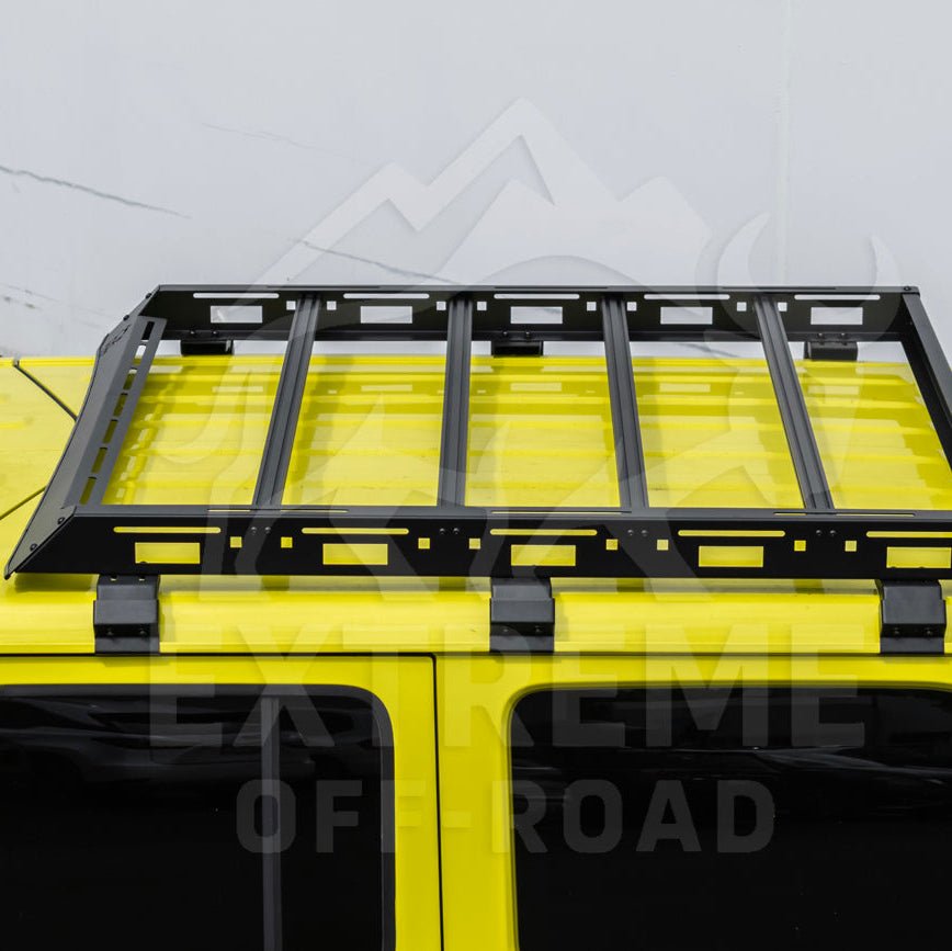 Jeep Wrangler JL Gladiator JT Carbon Steel Black Top Roof Cargo Rack 2018-Up